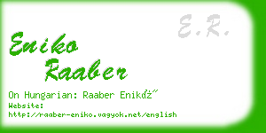 eniko raaber business card